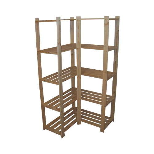 Len Mar.de Corner Shelf Unit Solid Wood 170 x 80 x 40 cm by Len Mar.de code EAN B00AX7NAV6 