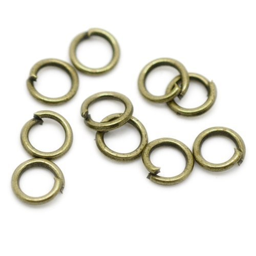 17050 lot de 100 anneaux cintrés ouverts 5 mm -...