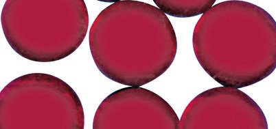 Pierre ronde - Rouge - Ø 1 cm - Transparente - ...