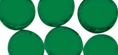 Pierre ronde - Vert - Ø 1 cm - Transparente - 2...