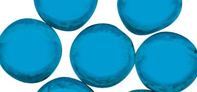 Pierre ronde - Bleu clair - Ø 1 cm - Transparen...