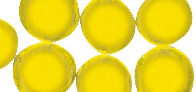 Pierre ronde - Jaune - Ø 1 cm - Transparente - ...