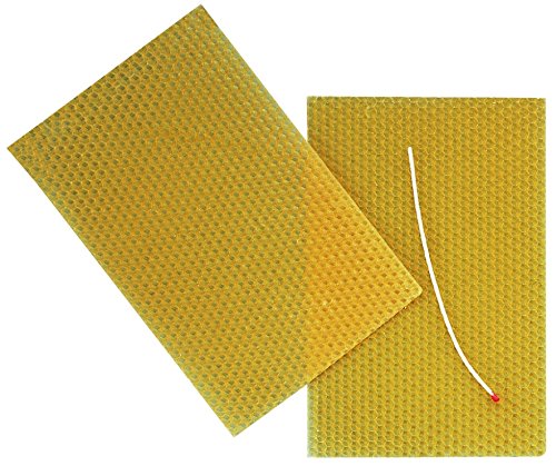 Rayon de cire d'abeille - 1 plaque avec mèche -...
