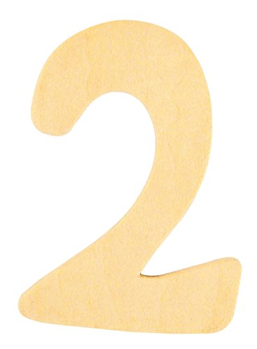Chiffre 2 - Bois - 6 cm - Rayher