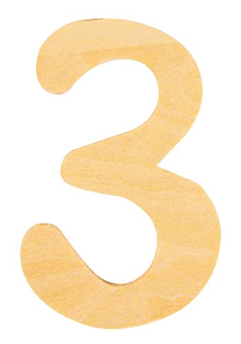 Chiffre 3 - Bois - 6 cm - Rayher