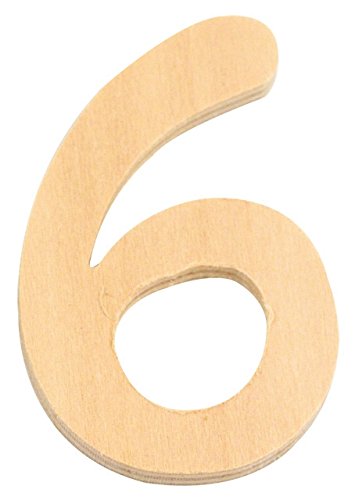 Chiffre 6 - Bois - 6 cm - Rayher