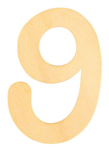 Chiffre 9 - Bois - 6 cm - Rayher