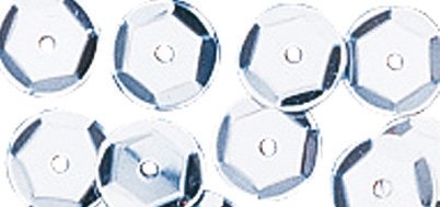 Sequins - Argenté - Ø 6 mm - Bombés - boîte 6 g...