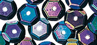 Sequins - Noir irisé - Ø 6 mm - Bombés - boîte ...
