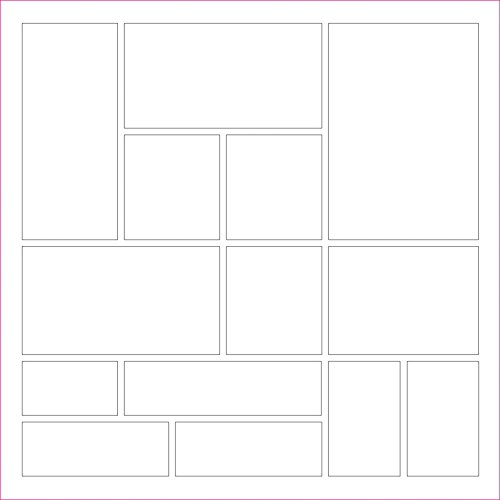 Grille de repères pour traçage -  Rectangle - A...