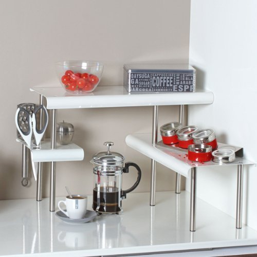 Etagère d'angle BLANCHE - pour la Cuisine - Sal...