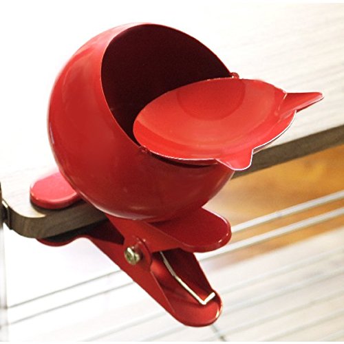 Cendrier boule à clipser couleur rouge - 116071