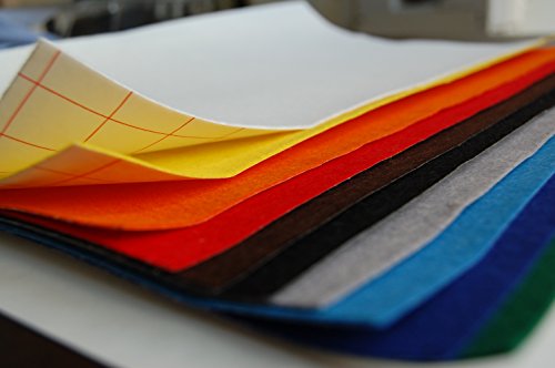 Feutrine adhésive - 25 x 45 cm - Assort. 10 cou...