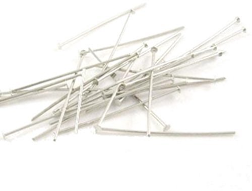 200 X épingles à tête en plaqué argent 40 mm x ...