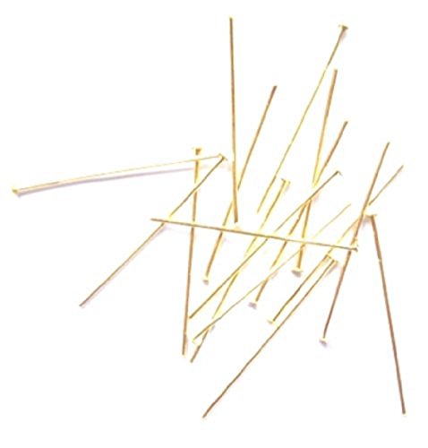 200 broches Plaqué Or-Tête 30 x 0,7 mm