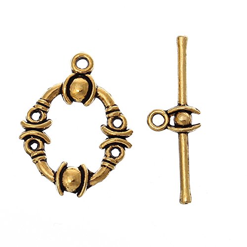 HOUSWEETY 25 Sets Fermoirs T Toggle Estampe 21*...