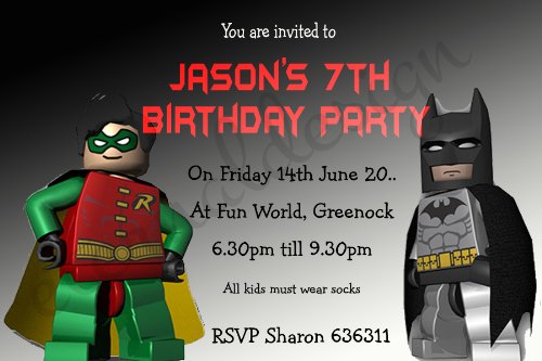 Lot de 10 cartes d'invitation pour anniversaire...