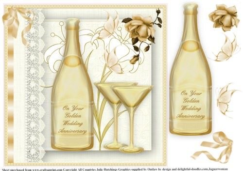 Carte pour noces d'or Décoration Par Julie Hutc...