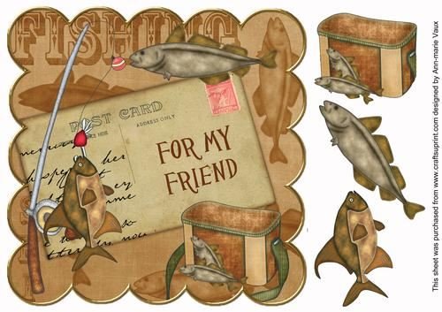 Craftsuprint VTea de pêche de 20 décorations à découper pour scrapbooking Motif my Friend étape Par étape Par Ann Vaux-marie code EAN B00FA8MB4K 