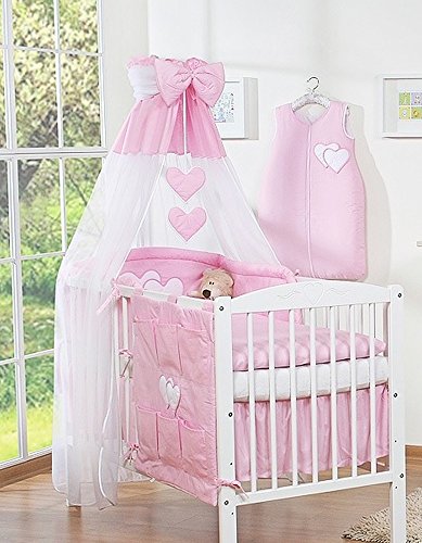 Ciel de lit bébé enfant en voile avec bande ros...