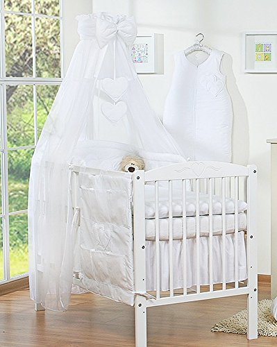 Ciel de lit bébé enfant en voile avec bande bla...