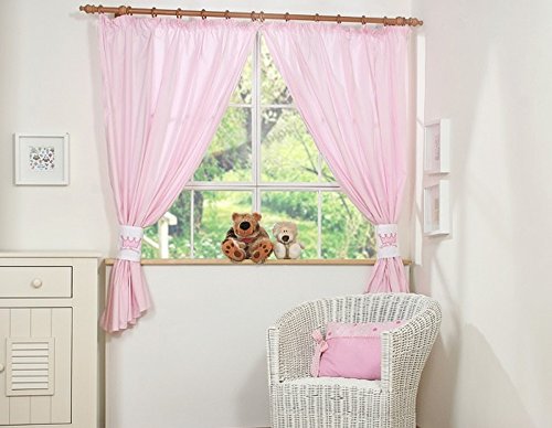 Paire de rideaux rose et embrases little princess