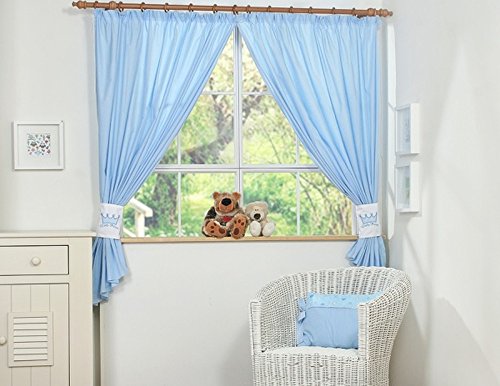 Paire de rideaux bleu et embrases little prince