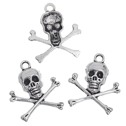 HOUSWEETY 30 Pendentifs Breloques Charms Tete d...
