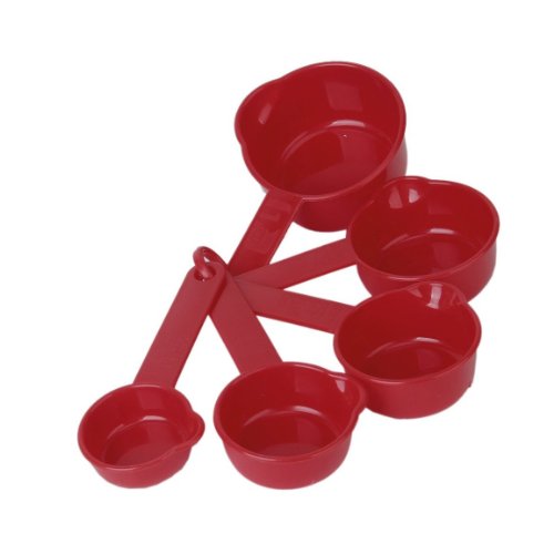 5 Pièces Tasses à mesurer en Plastique - Rouge