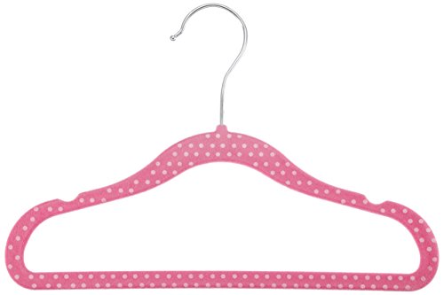 Lot de 30 cintres en velours pour enfant rose à...