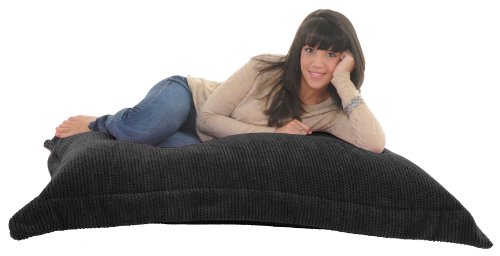 Gilda® doux et Snuggly velours côtelé Noir Pouf...