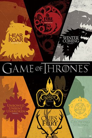 POSTERLOUNGE Poster Game of Thrones - Sigils - affiche à prix abordable, poster XXL format 61 x 91.5 cm code EAN B00G4P5W3U 