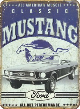 Decoworld Ford Classic Mustang Plaque métal courbé Nouveau 30x40cm VS3456 code EAN B00G5UMSQI 