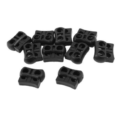 Lot de 10 boutons Noir Cordon de serrage à Clip...