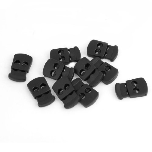 Noir 5 mm Trou à double lanière Fermeture bouto...