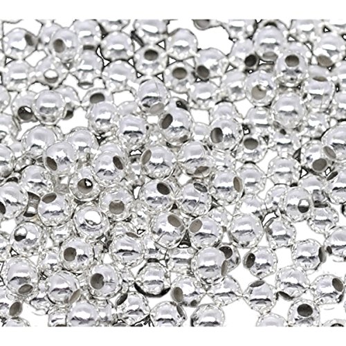 HOUSWEETY 1000 Perles Intercalaires Boule Lisse...