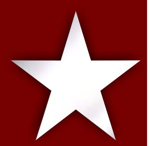 Mirrors-Interiors Chambre décoratif Miroir Étoile en acrylique miroir de sécurité 10 cm, Acrylique, argent, 30 cm code EAN B00HZL5U9I 