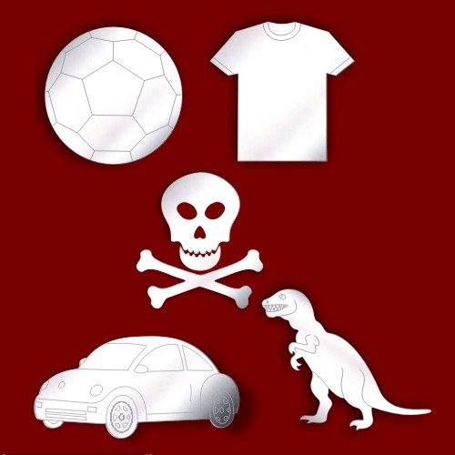 Lot de 5 en acrylique pour chambre de garçon Mo...