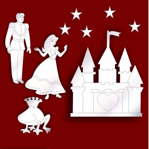 Lot de 5-gravé à l'effigie des miroirs pour déc...