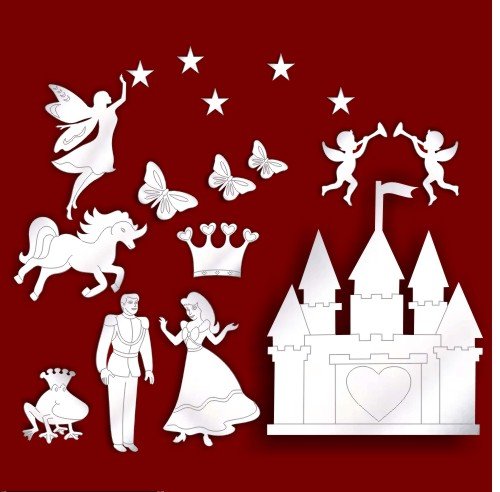 Ensemble de 10 miroirs-gravé à l'effigie de déc...