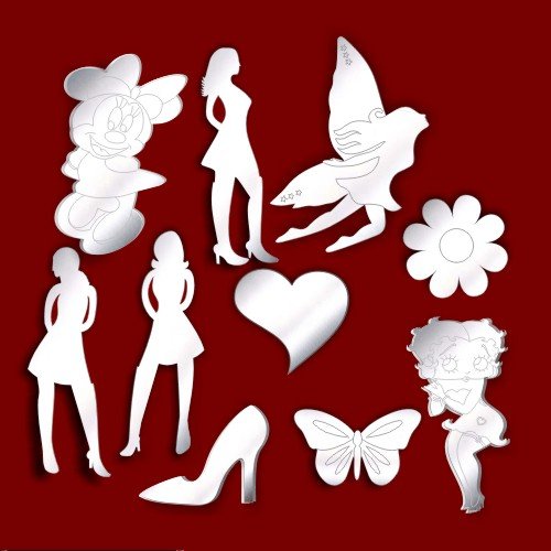 Ensemble élégant de 10 miroirs pour décoration ...