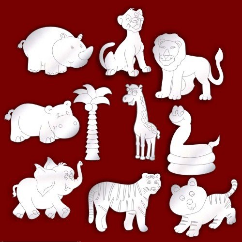 Ensemble de 10 miroirs gravé sur le thème de la...