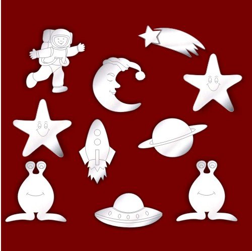 Ensemble de 10 miroirs gravé sur le thème de l'...