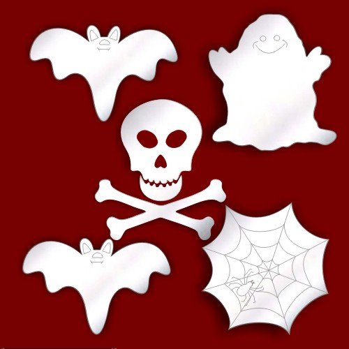 Lot de 5 miroirs de dessin fantôme pour chambre...