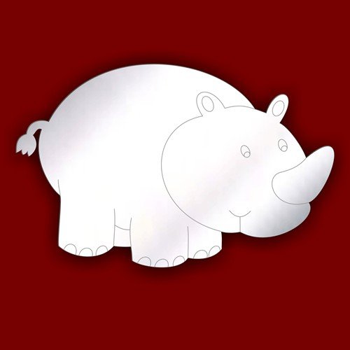 Personnalisé gravé rhinocéros Present- 20 cm Ac...