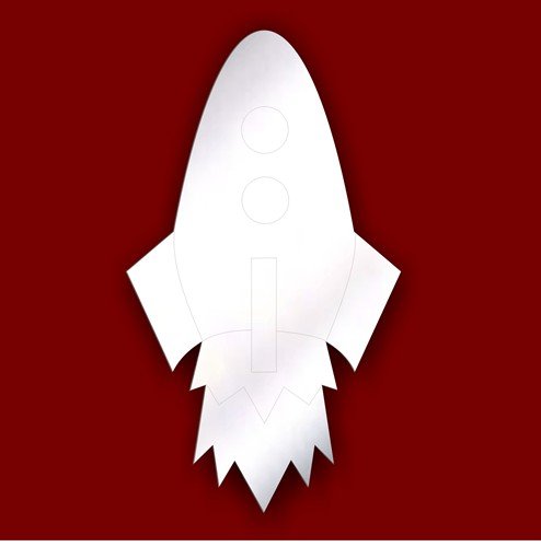 Personnalisé gravé ROCKET Present- 20 cm Acrylique