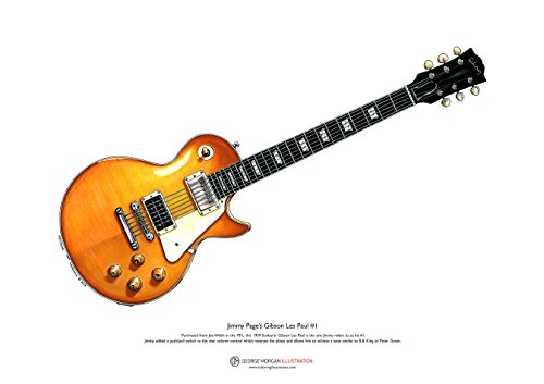George Morgan Illustration 1959 Gibson Les Paul #1 ART POSTER de Jimmy Page taille A3 code EAN B00I7Q1J6I 