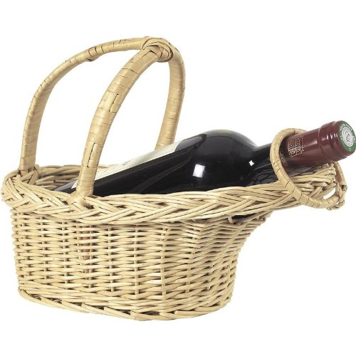 Panier verseur à vin en osier 30 x 14 x 22cm