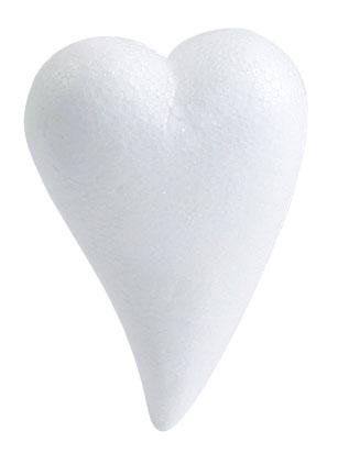 Coeur en polystyrène, forme goutte 8 x 3,5 x 2,...