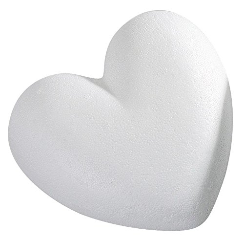 Coeur en polystyrène plat 15 cm